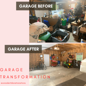 Garage Organization Before and After